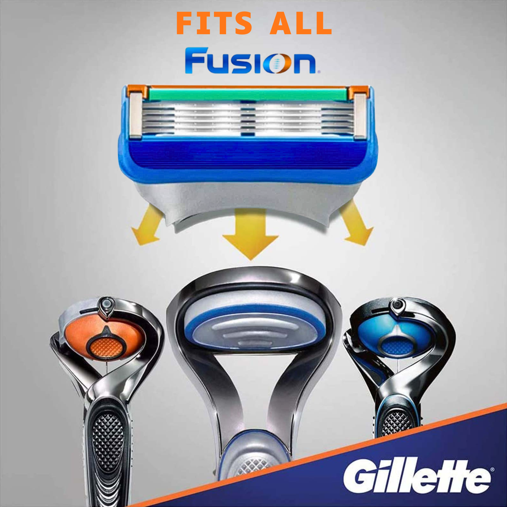 Gillette Fusion Razor Blades | 5-Layer Replacement Cartridge for Men’s Smooth Shaving | Pack of 2 or 4