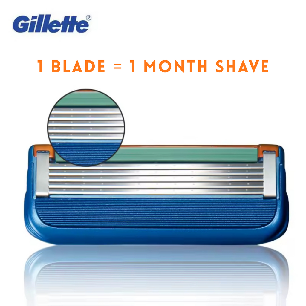 Gillette Fusion Razor Blades | 5-Layer Replacement Cartridge for Men’s Smooth Shaving | Pack of 2 or 4